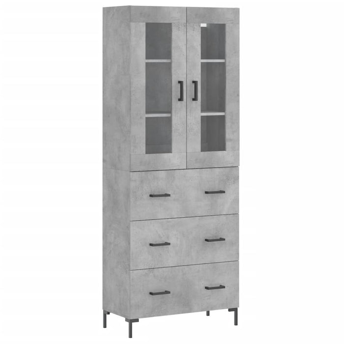 Credenza Grigio Cemento 69,5x34x180 cm in Legno Multistratocod mxl 77957