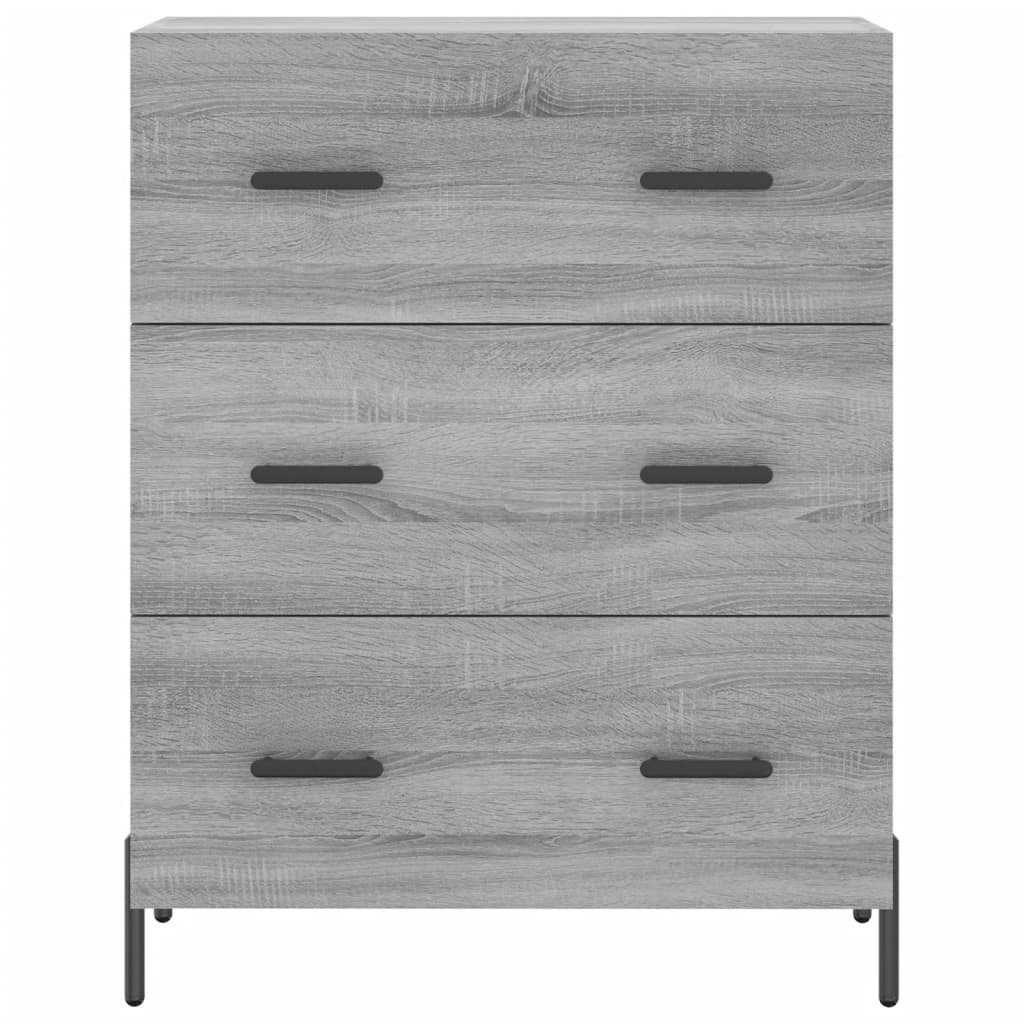 Credenza Grigio Sonoma 69,5x34x180 cm in Legno Multistrato 3198415