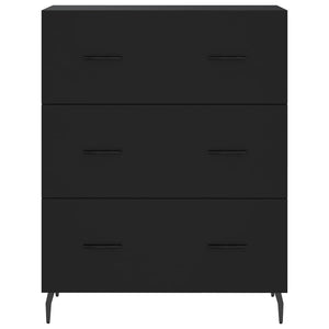 Credenza Nera 69,5x34x180 cm in Legno Multistrato 3198418