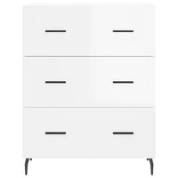 Credenza Bianco Lucido 69,5x34x180 cm in Legno Multistrato 3198419