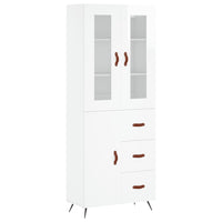 Credenza Bianco Lucido 69,5x34x180 cm in Legno Multistratocod mxl 125908