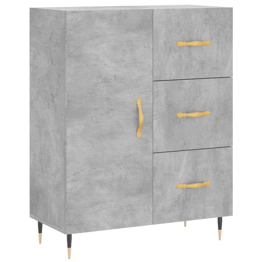 Credenza Grigio Cemento 69,5x34x180 cm in Legno Multistrato 3198453