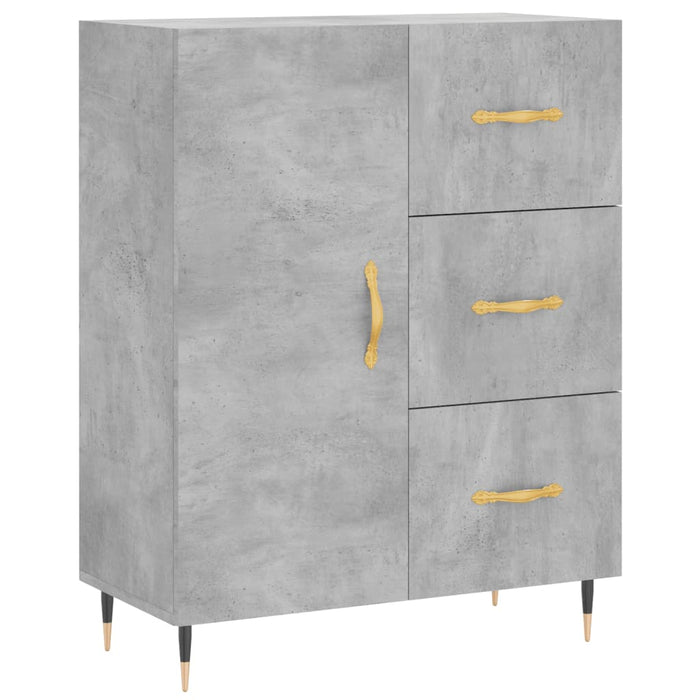 Credenza Grigio Cemento 69,5x34x180 cm in Legno Multistrato 3198453