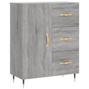 Credenza Grigio Sonoma 69,5x34x180 cm in Legno Multistrato 3198455