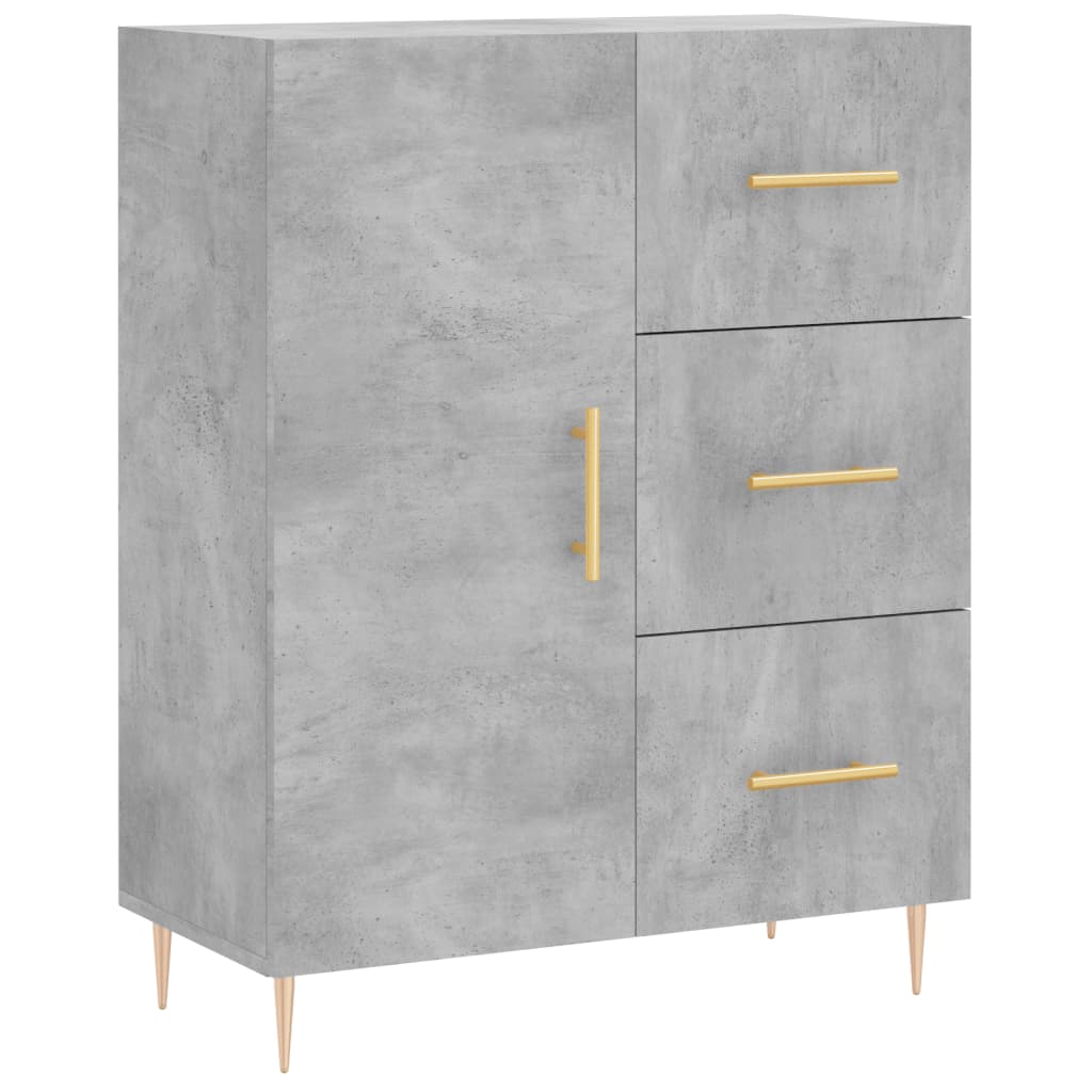 Credenza Grigio Cemento 69,5x34x180 cm in Legno Multistrato 3198461