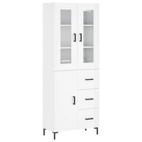 Credenza Bianco Lucido 69,5x34x180 cm in Legno Multistrato 3198467