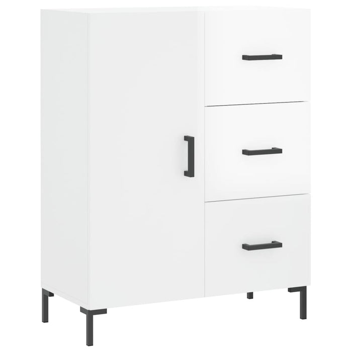 Credenza Bianco Lucido 69,5x34x180 cm in Legno Multistrato 3198467