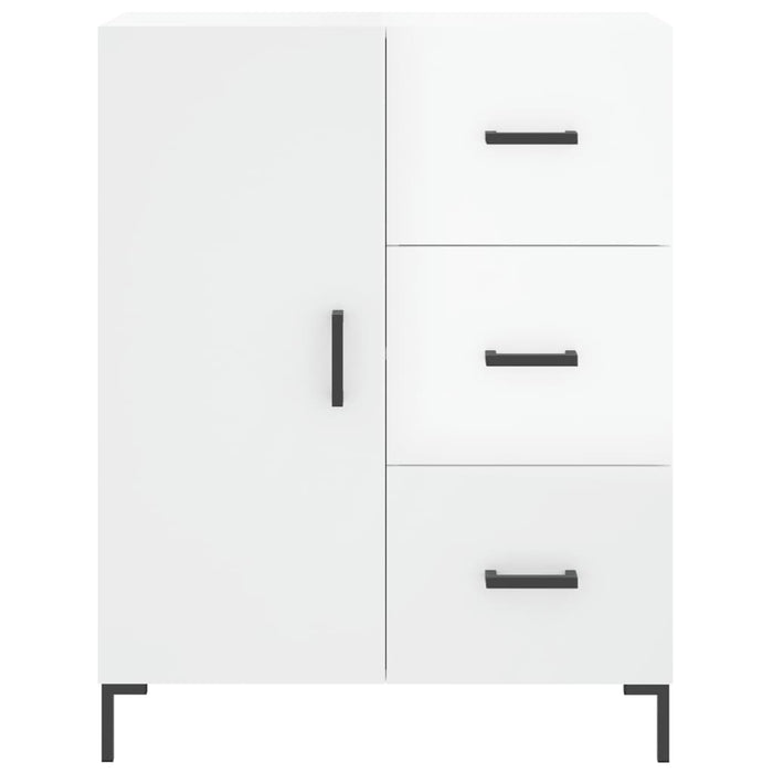 Credenza Bianco Lucido 69,5x34x180 cm in Legno Multistrato 3198467