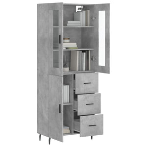 Credenza Grigio Cemento 69,5x34x180 cm in Legno Multistrato 3198485