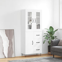 Credenza Bianca 69,5x34x180 cm in Legno Multistrato 3198497