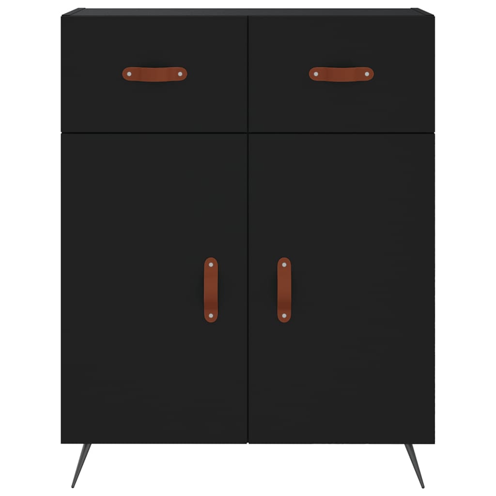 Credenza Nera 69,5x34x180 cm in Legno Multistrato 3198506