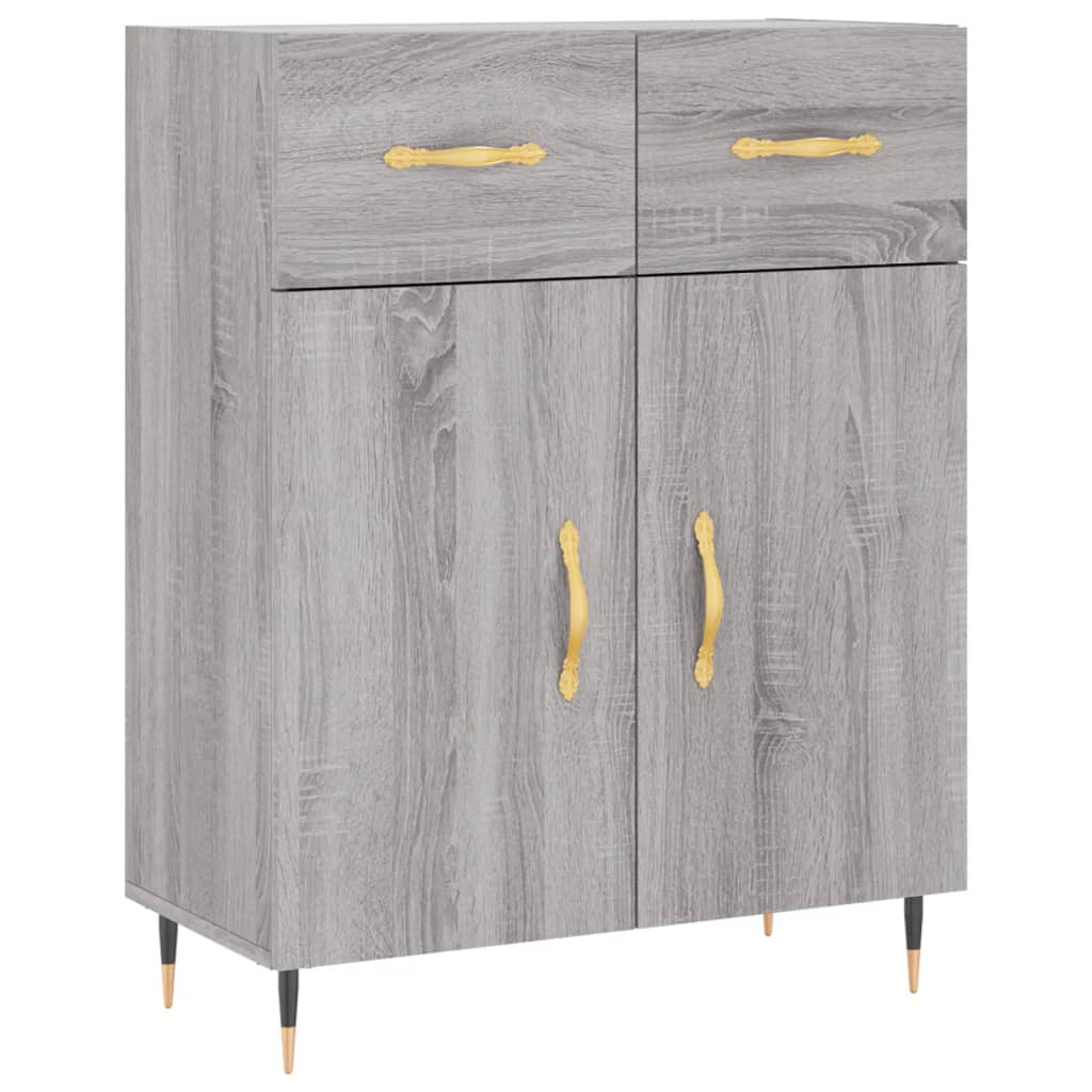 Credenza Grigio Sonoma 69,5x34x180 cm in Legno Multistrato 3198519