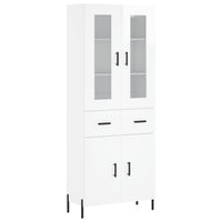 Credenza Bianco Lucido 69,5x34x180 cm in Legno Multistrato 3198539