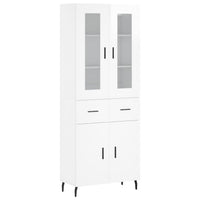 Credenza Bianco Lucido 69,5x34x180 cm in Legno Multistrato 3198547