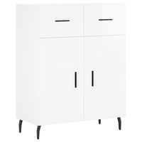 Credenza Bianco Lucido 69,5x34x180 cm in Legno Multistrato 3198547