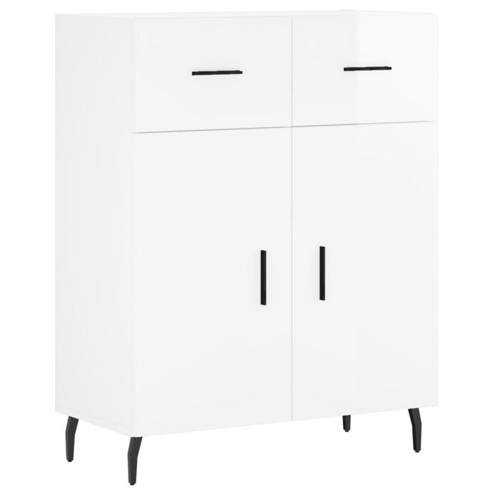 Credenza Bianco Lucido 69,5x34x180 cm in Legno Multistrato 3198547