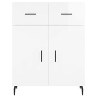 Credenza Bianco Lucido 69,5x34x180 cm in Legno Multistrato 3198547