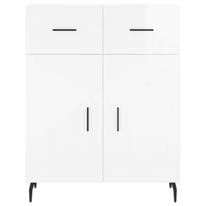 Credenza Bianco Lucido 69,5x34x180 cm in Legno Multistrato 3198547