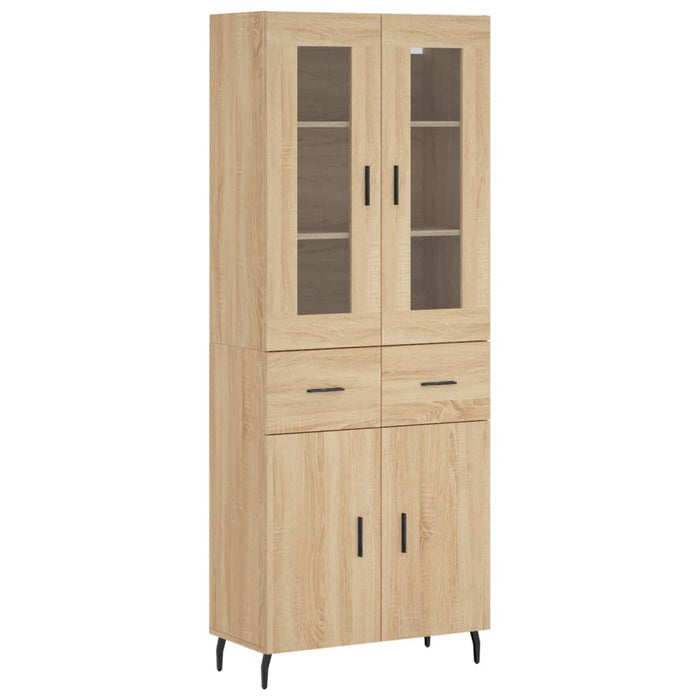 Credenza Rovere Sonoma 69,5x34x180 cm in Legno Multistrato 3198548