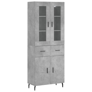 Credenza Grigio Cemento 69,5x34x180 cm in Legno Multistrato 3198549