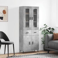 Credenza Grigio Cemento 69,5x34x180 cm in Legno Multistratocod mxl 78160