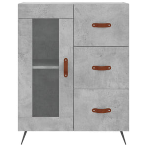 Credenza Grigio Cemento 69,5x34x180 cm in Legno Multistrato 3198573