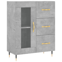 Credenza Grigio Cemento 69,5x34x180 cm in Legno Multistrato 3198581