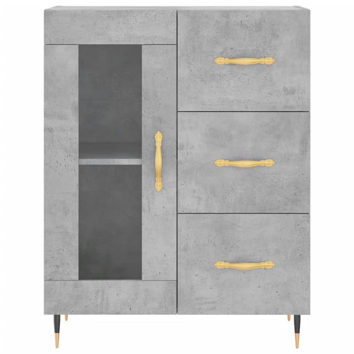 Credenza Grigio Cemento 69,5x34x180 cm in Legno Multistrato 3198581