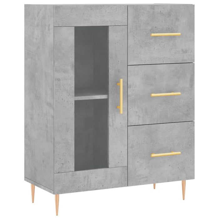 Credenza Grigio Cemento 69,5x34x180 cm in Legno Multistrato 3198589