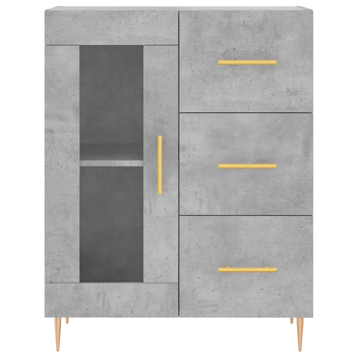 Credenza Grigio Cemento 69,5x34x180 cm in Legno Multistrato 3198589