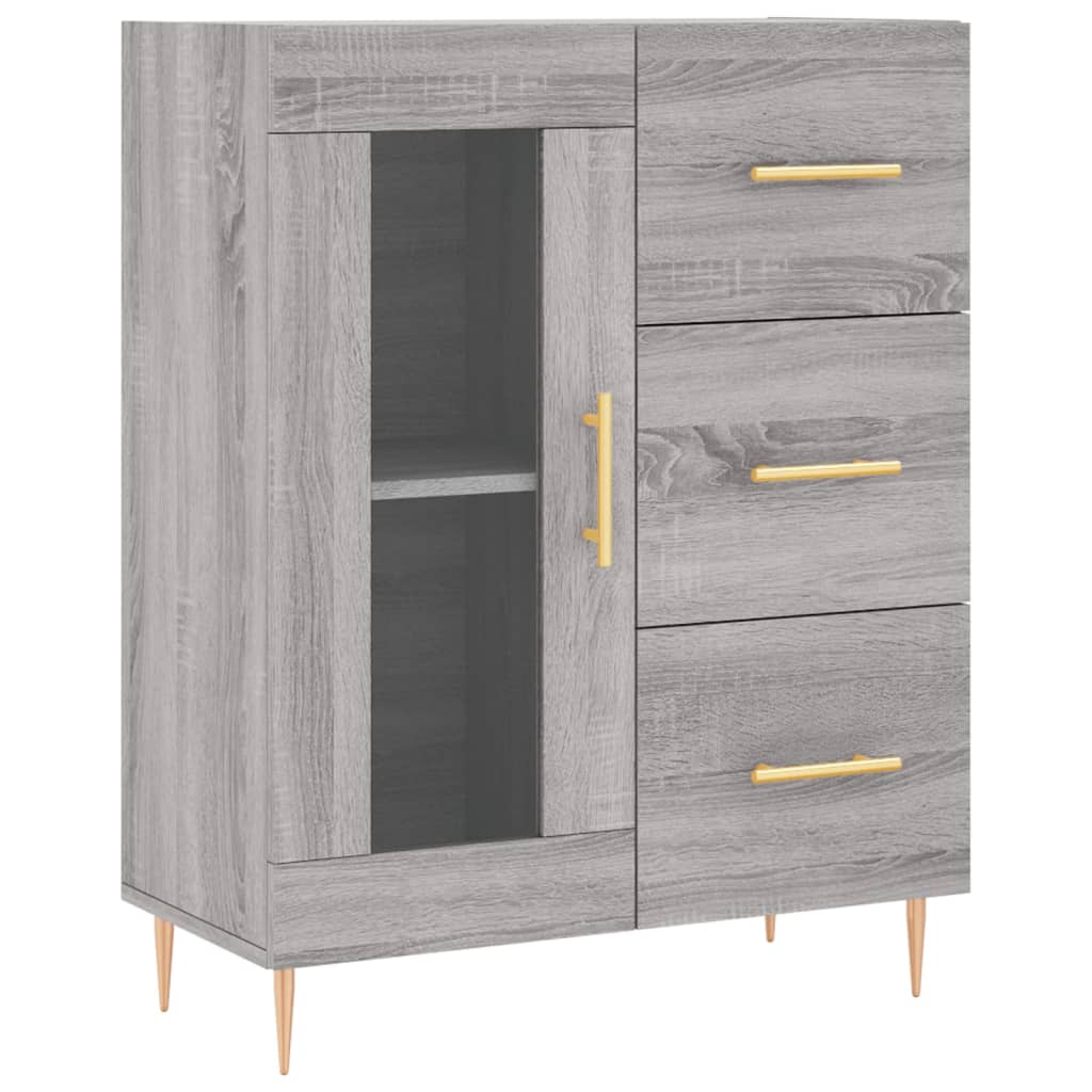 Credenza Grigio Sonoma 69,5x34x180 cm in Legno Multistrato 3198591