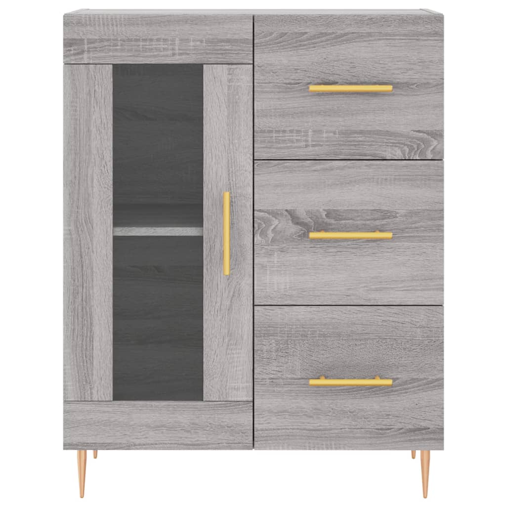 Credenza Grigio Sonoma 69,5x34x180 cm in Legno Multistrato 3198591