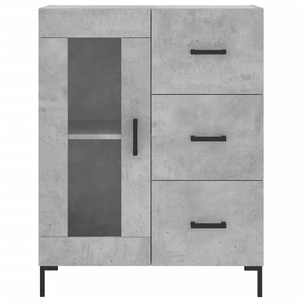 Credenza Grigio Cemento 69,5x34x180 cm in Legno Multistrato 3198597