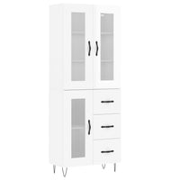 Credenza Bianco Lucido 69,5x34x180 cm in Legno Multistratocod mxl 83532