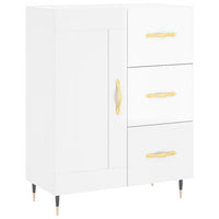 Credenza Bianco Lucido 69,5x34x180 cm in Legno Multistrato 3198643