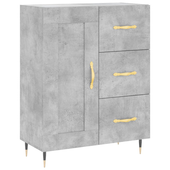 Credenza Grigio Cemento 69,5x34x180 cm in Legno Multistrato 3198645