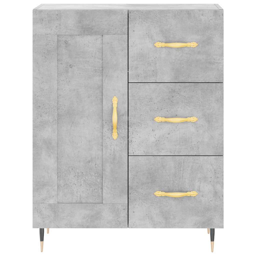 Credenza Grigio Cemento 69,5x34x180 cm in Legno Multistrato 3198645