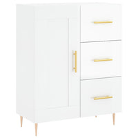 Credenza Bianco Lucido 69,5x34x180 cm in Legno Multistrato 3198651