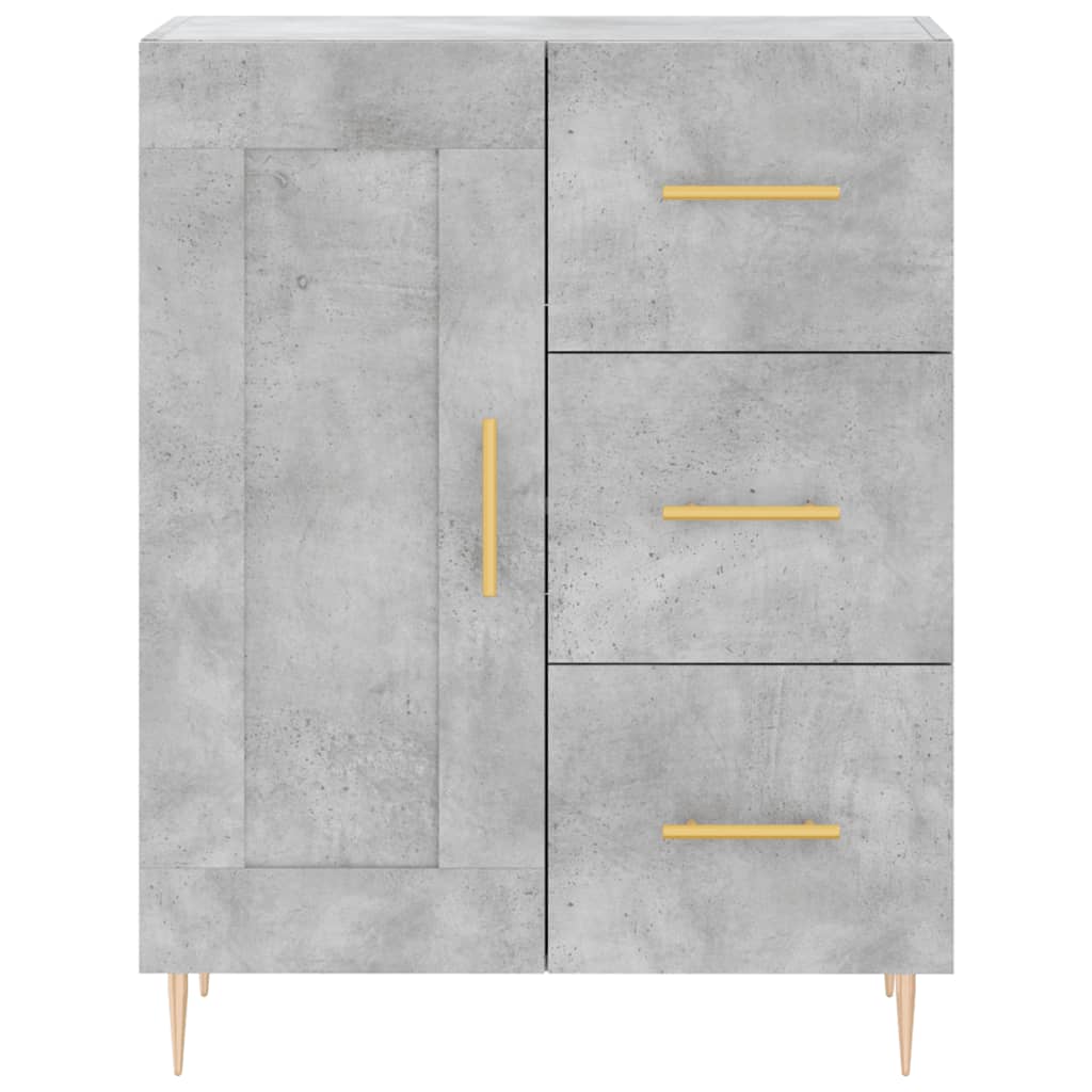 Credenza Grigio Cemento 69,5x34x180 cm in Legno Multistrato 3198653