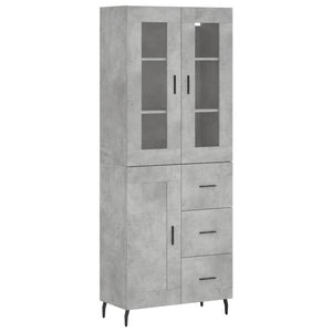 Credenza Grigio Cemento 69,5x34x180 cm in Legno Multistratocod mxl 125897