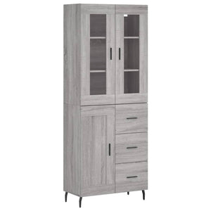 Credenza Grigio Sonoma 69,5x34x180 cm in Legno Multistratocod mxl 102007