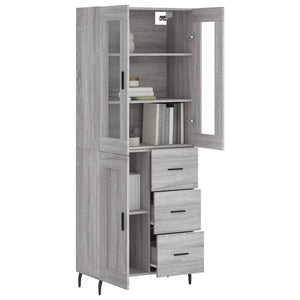 Credenza Grigio Sonoma 69,5x34x180 cm in Legno Multistratocod mxl 102007