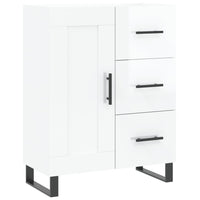 Credenza Bianco Lucido 69,5x34x180 cm in Legno Multistrato 3198683