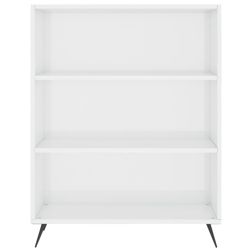 Credenza Bianco Lucido 69,5x34x180 cm in Legno Multistrato 3198699