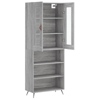 Credenza Grigio Sonoma 69,5x34x180 cm in Legno Multistrato 3198703