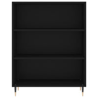 Credenza Nera 69,5x34x180 cm in Legno Multistrato 3198706