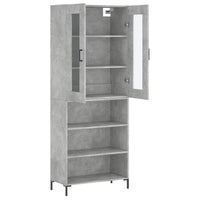 Credenza Grigio Cemento 69,5x34x180 cm in Legno Multistrato 3198725