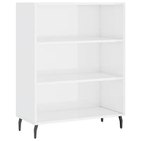 Credenza Bianco Lucido 69,5x34x180 cm in Legno Multistrato 3198739