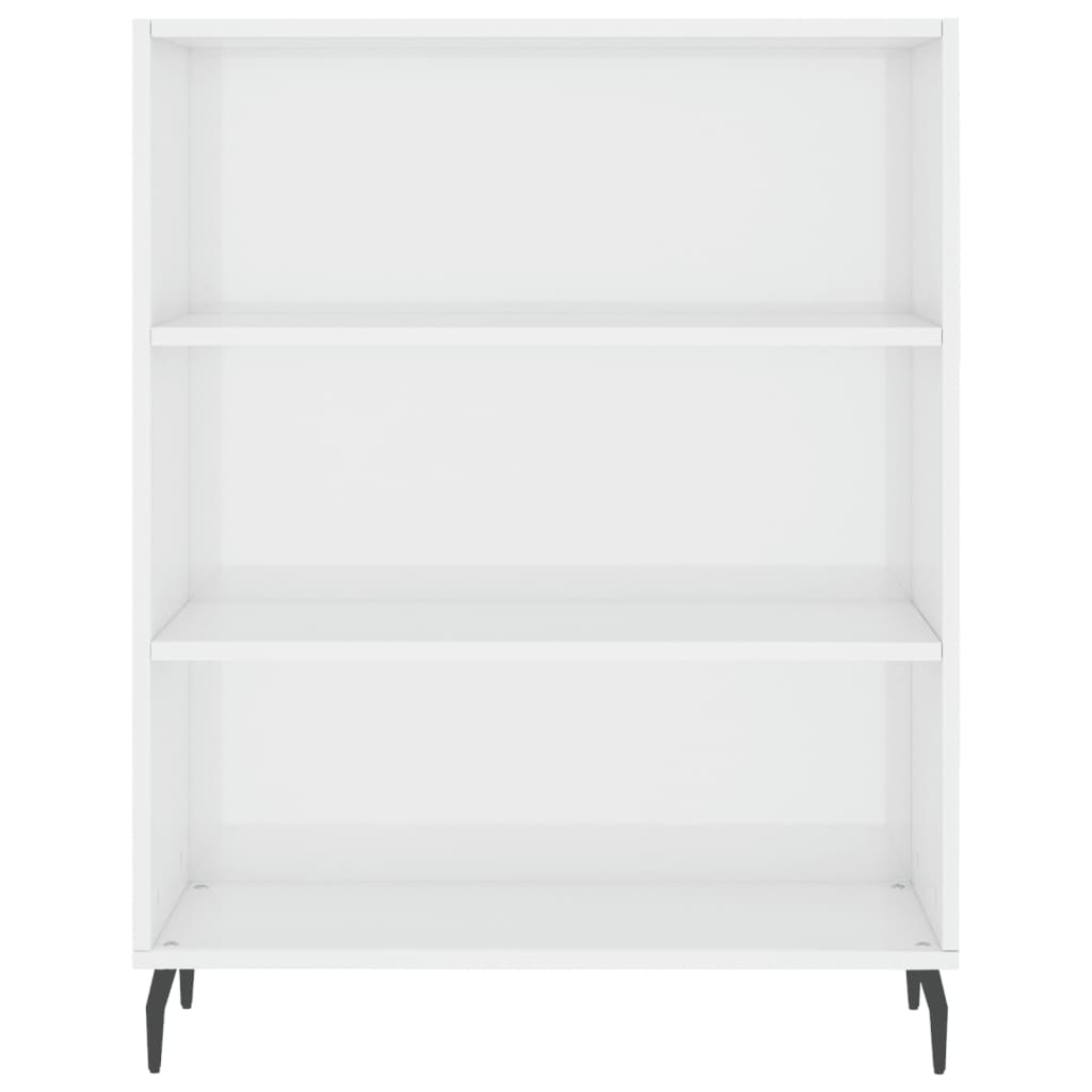 Credenza Bianco Lucido 69,5x34x180 cm in Legno Multistrato 3198739