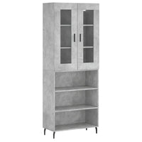 Credenza Grigio Cemento 69,5x34x180 cm in Legno Multistrato 3198741